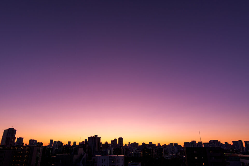 東京の夕暮れ