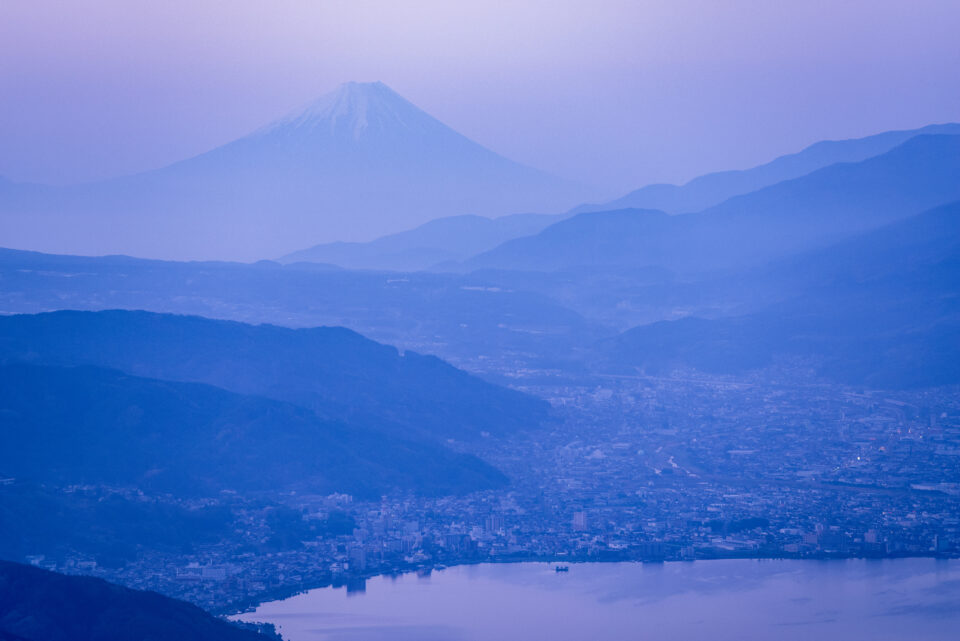 高ボッチ高原から望む富士山