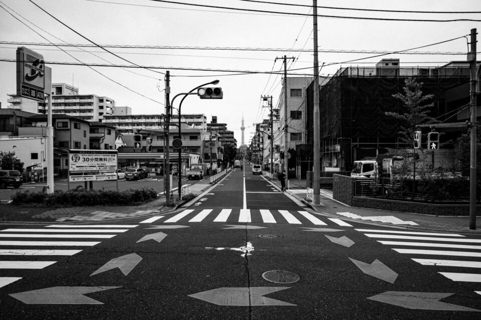 東京スカイツリーへの直線道路