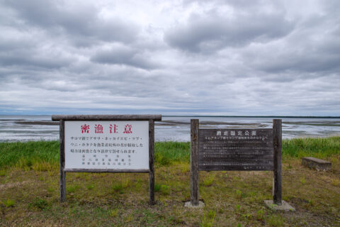 キムアネップ岬の看板