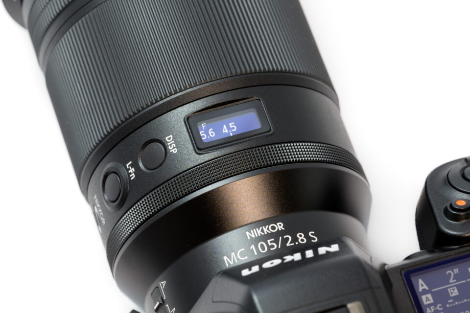 NIKKOR Z MC 105mm f/2.8 VR S 絞り値表示