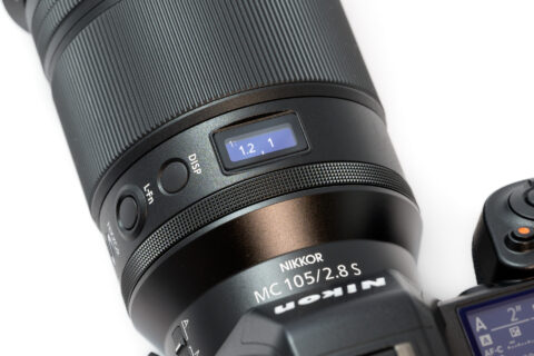 NIKKOR Z MC 105mm f/2.8 VR S 撮影倍率表示