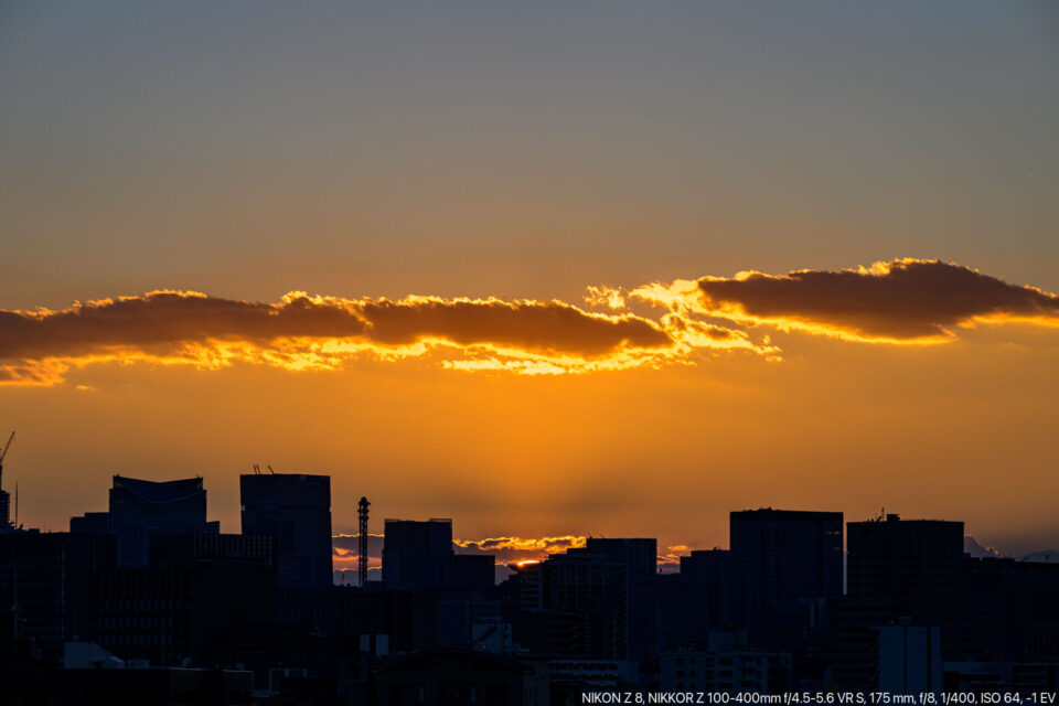 東京の夕焼け空