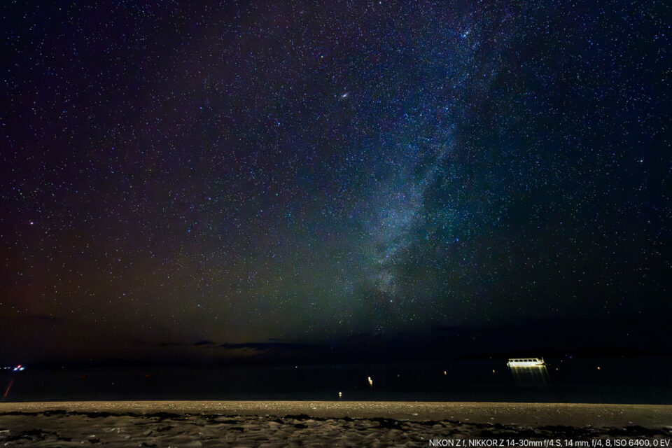 フサキビーチの天の川