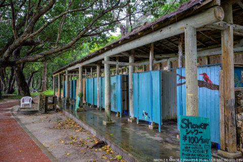 底地ビーチのシャワー